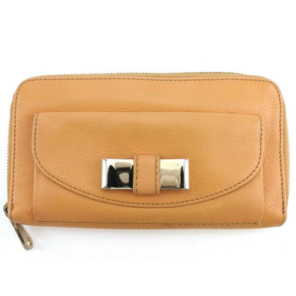 Chloe wallet Lily orange leather Authentic used - Picture 1 of 8